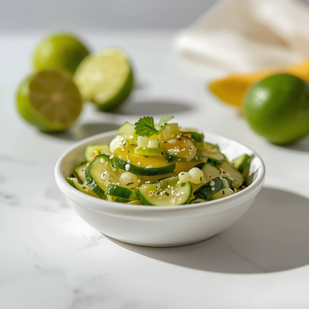 Honey Lime Cucumber Salad 2 Honey Lime Cucumber Salad