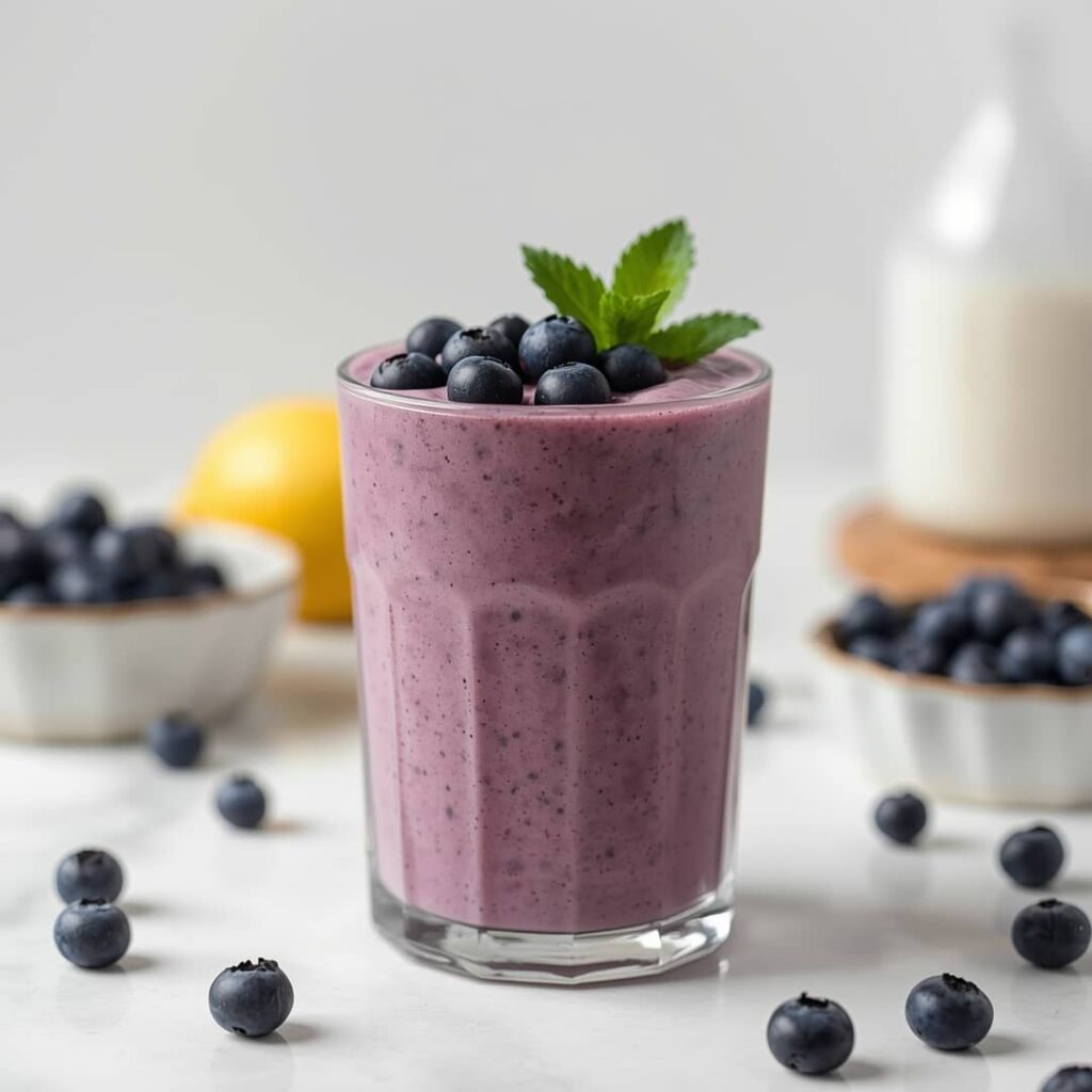 Lemon Blueberry Avocado Smoothie So Creamy