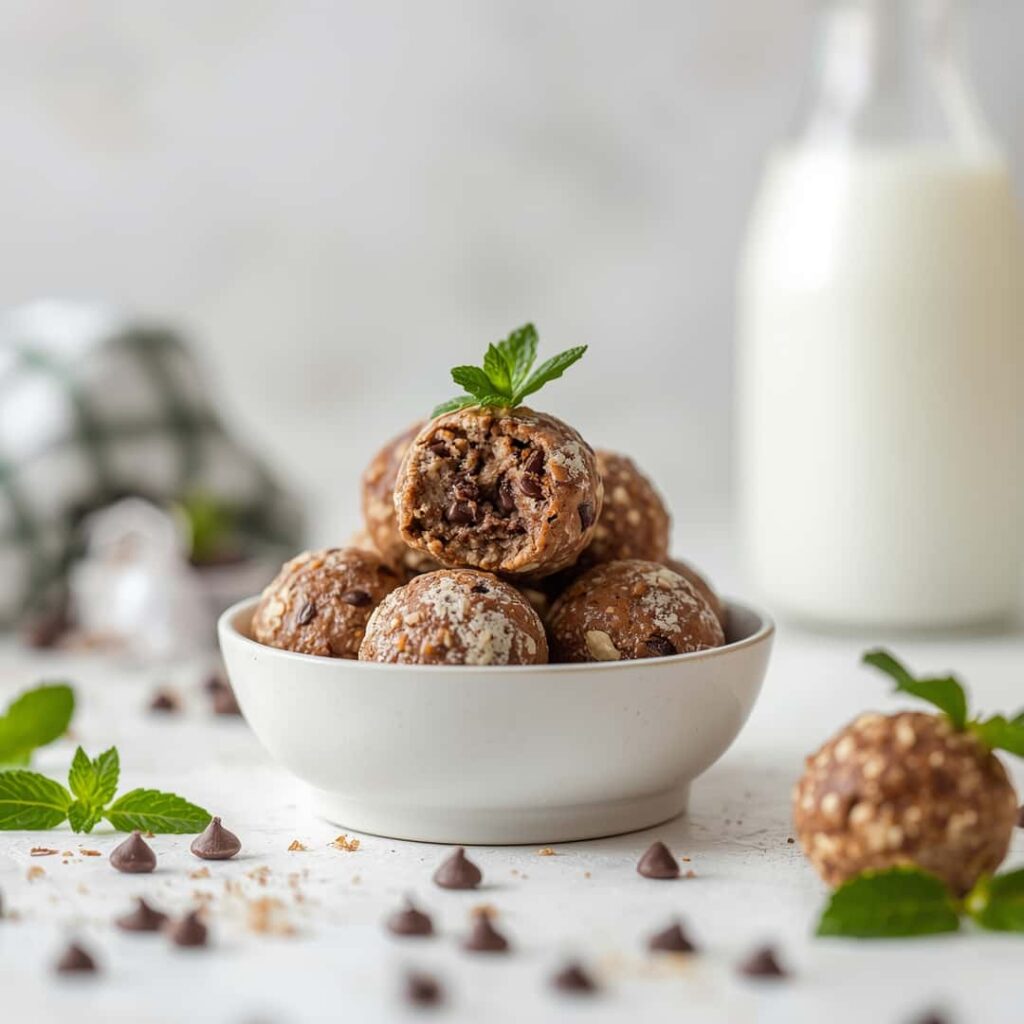 Mint Chocolate Chip Protein Balls