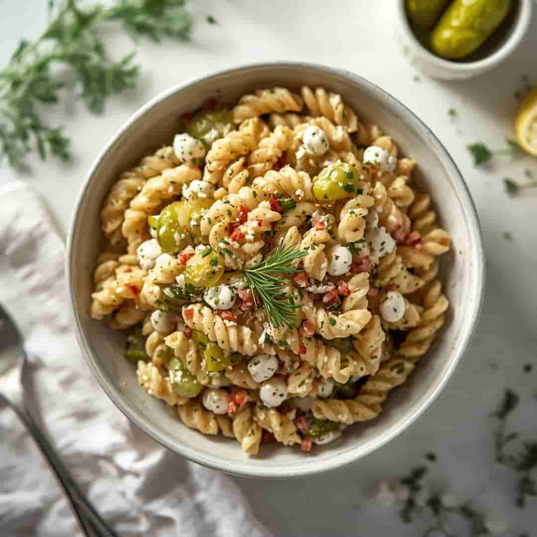 Mouthwatering Dill Pickle Pasta Salad 2 Mouthwatering Dill Pickle Pasta Salad