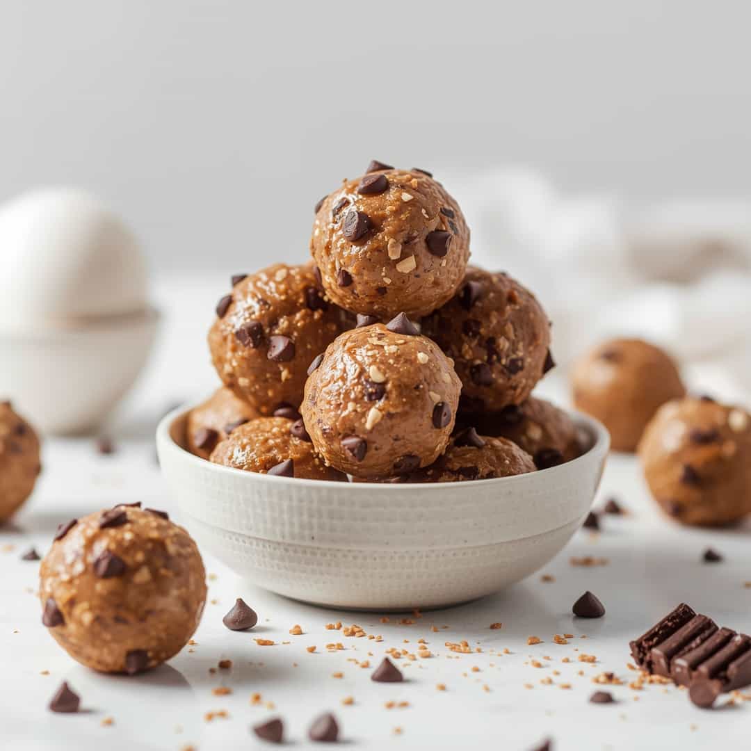 No-Bake Chocolate Chip Protein Balls