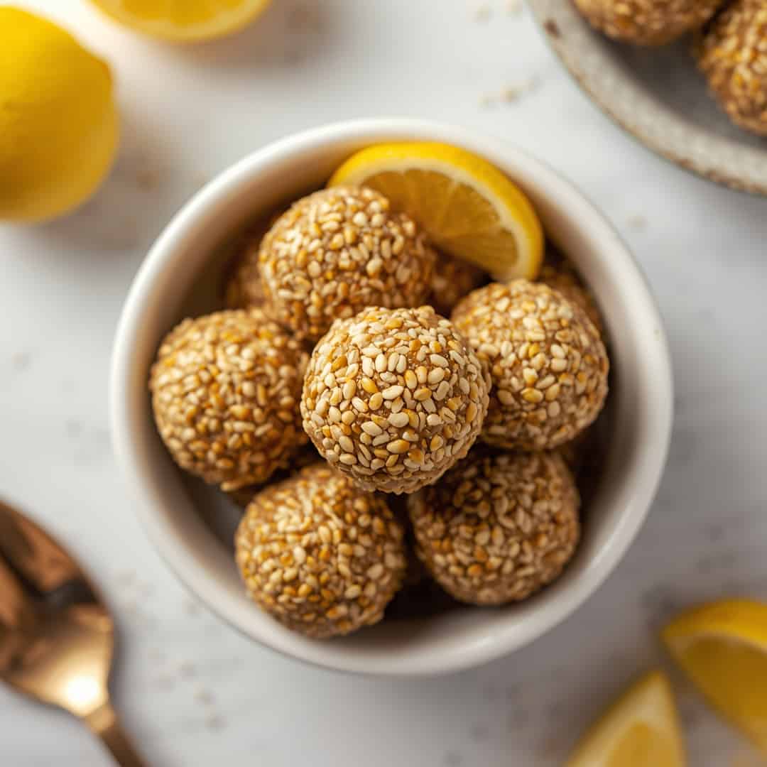 No-Bake Lemon Poppyseed Protein Balls