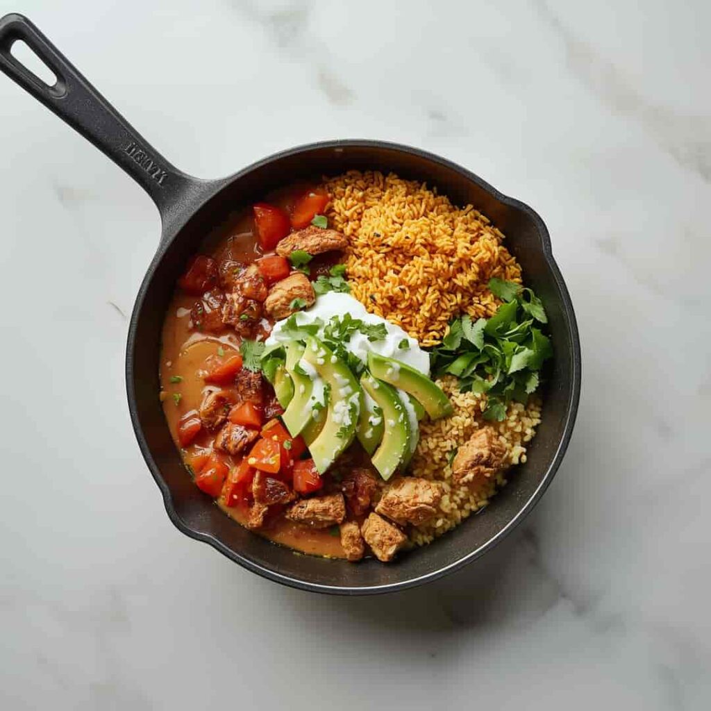 One-Pan Chicken Burrito Bowl