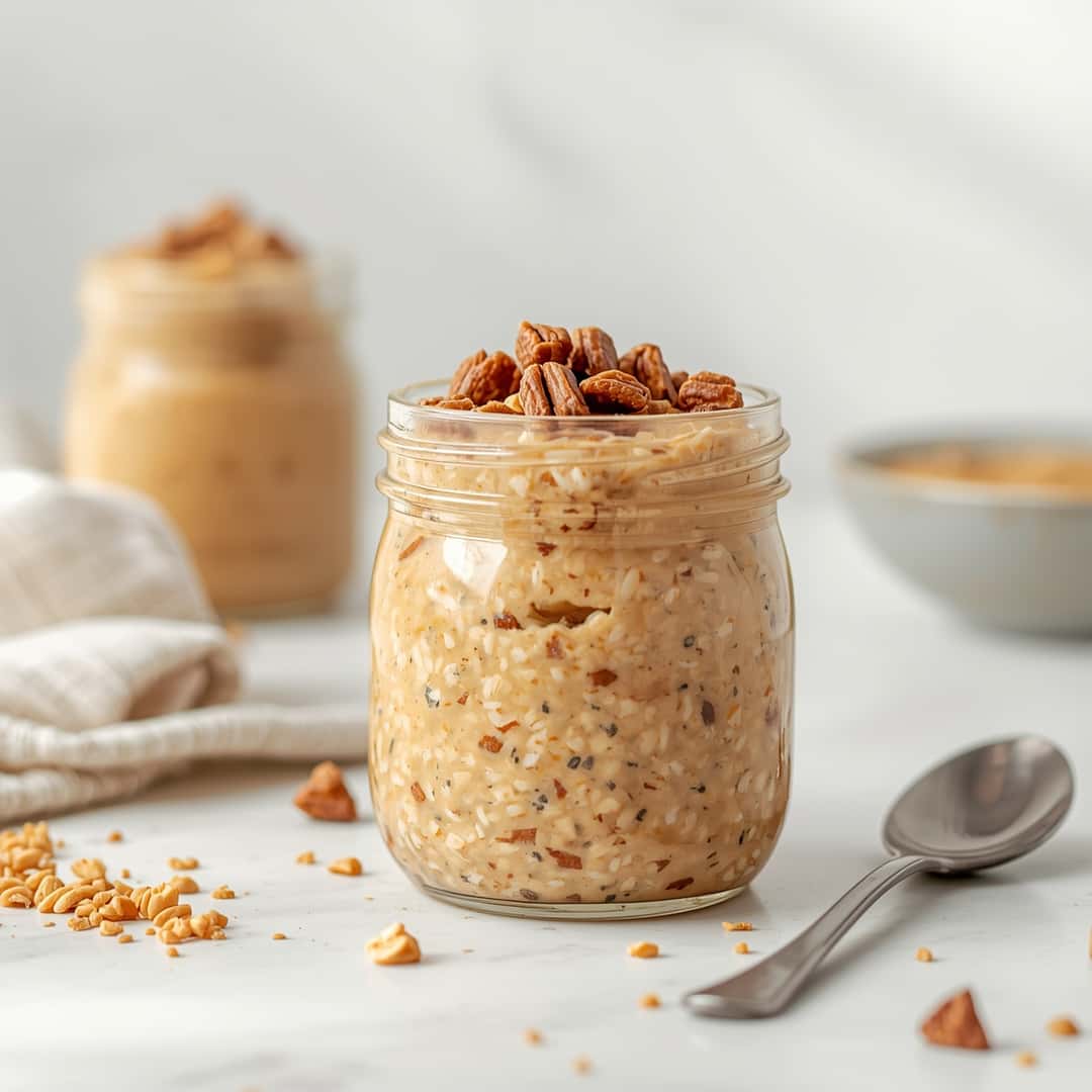 Peanut Butter Cheesecake Overnight Oats