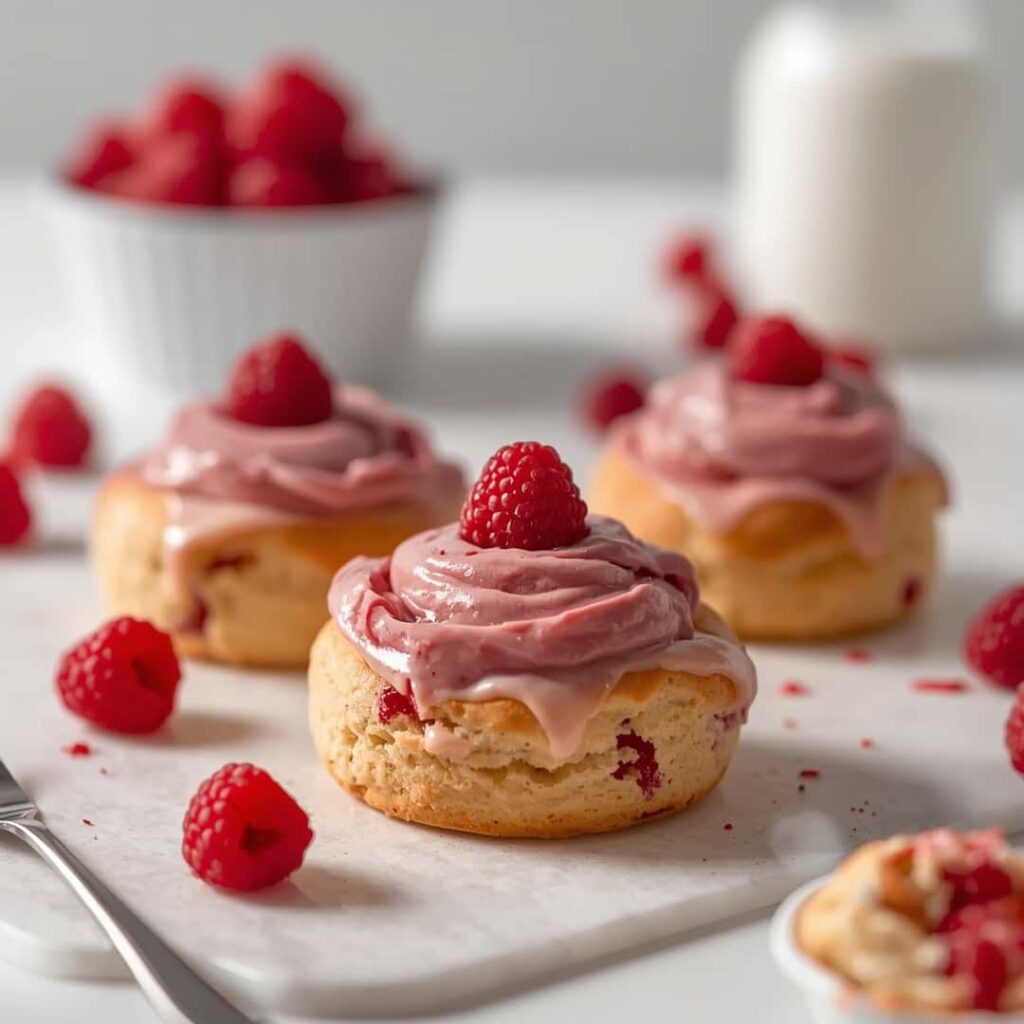 Raspberry Buns for Valentine's Day