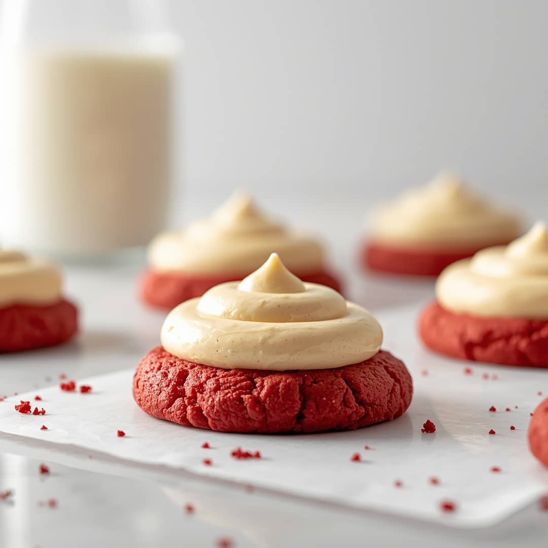 Red Velvet Cookies with Cream Cheese Frosting