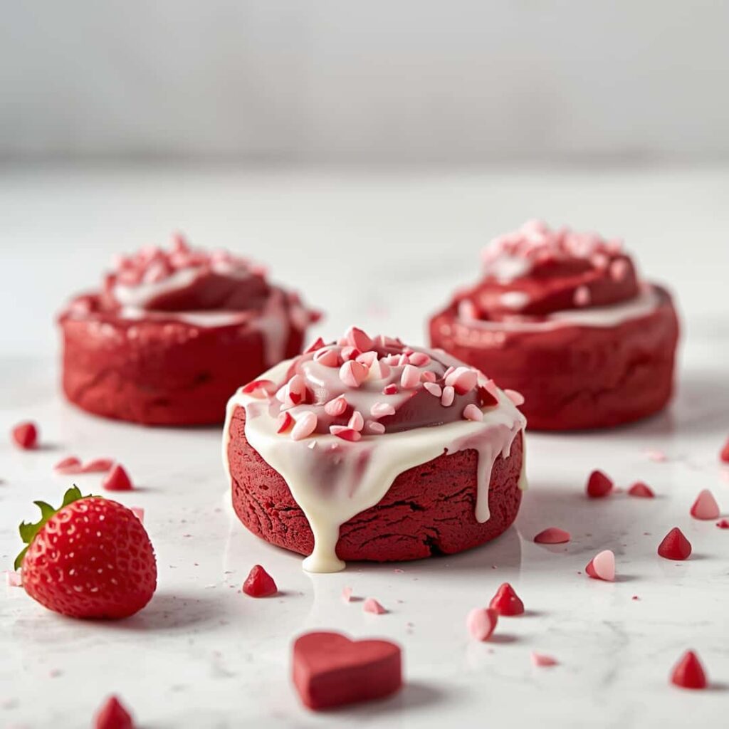Red Velvet Valentine's Cinnamon Rolls