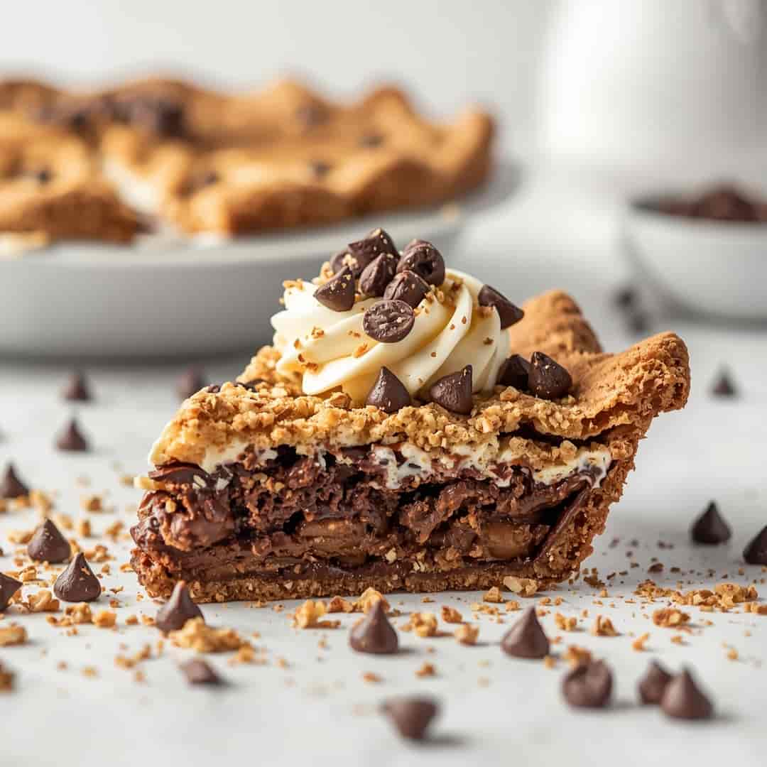 Rich Chocolate Chip Cannoli Pie Creamy Crunchy Pure Heaven
