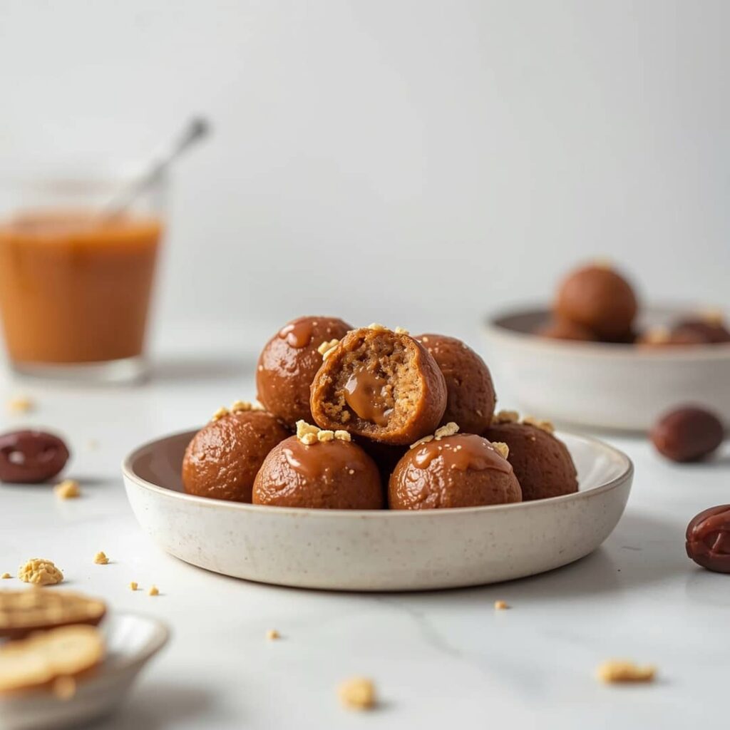 Salted Caramel Medjool Date Protein Balls