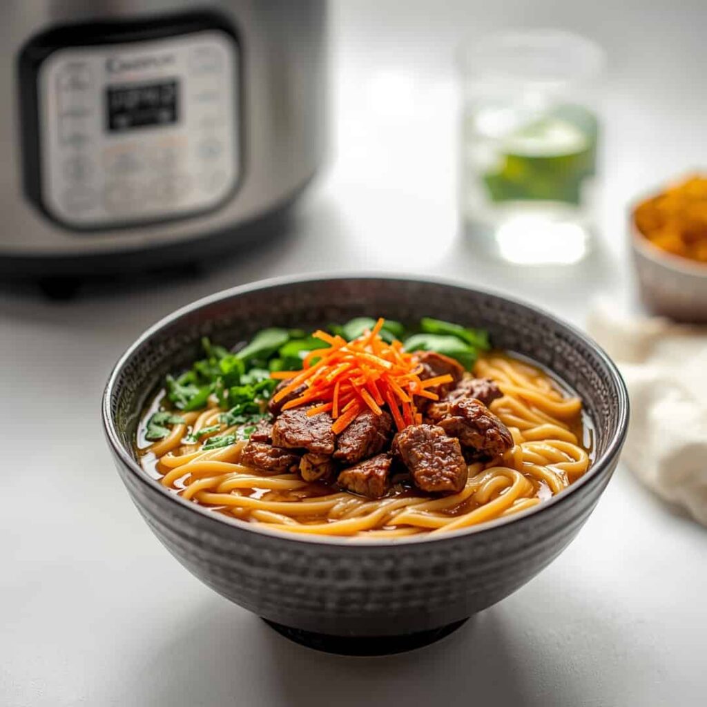 Slow Cooker Beef Ramen Noodles