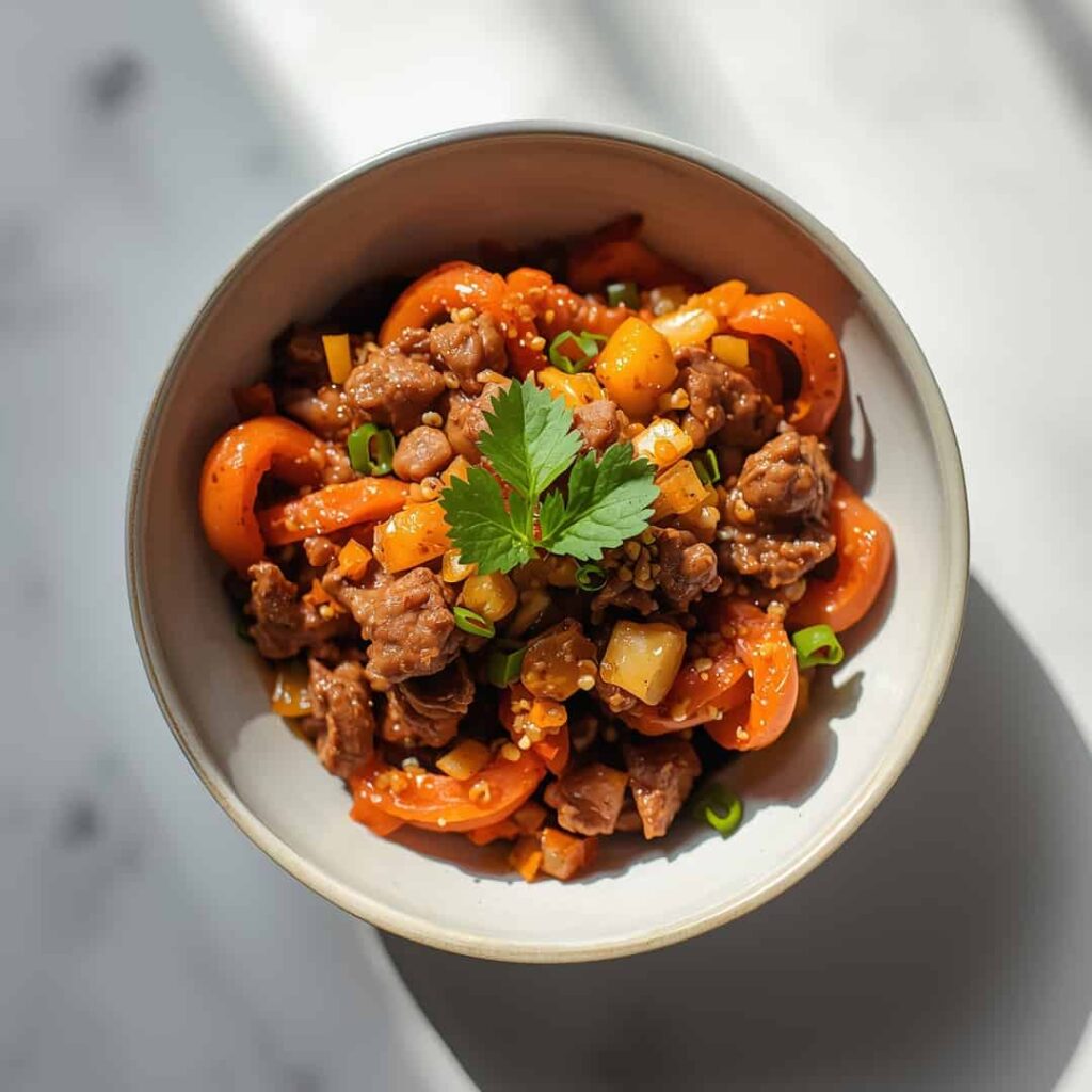 Spicy Ground Beef Stir-Fry Bowl