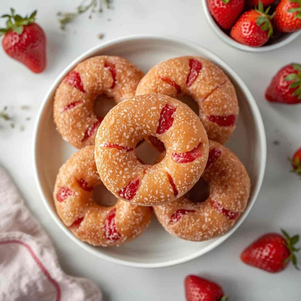 Strawberry Baked Donuts