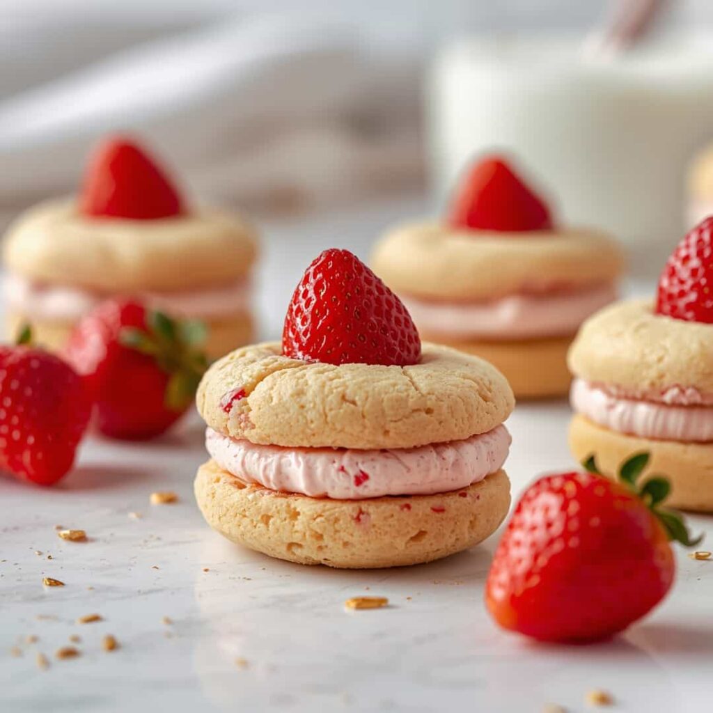 Strawberry Cheesecake Stuffed Cookies