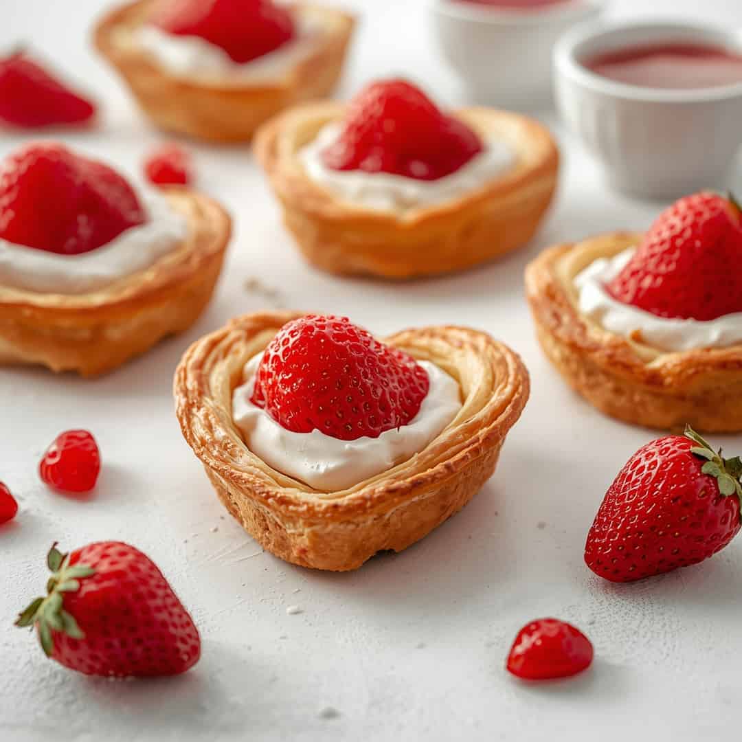 Strawberry Cream Cheese Heart Danishes