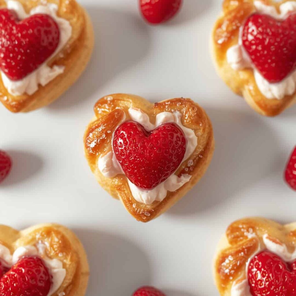Strawberry Cream Cheese Heart Danishes