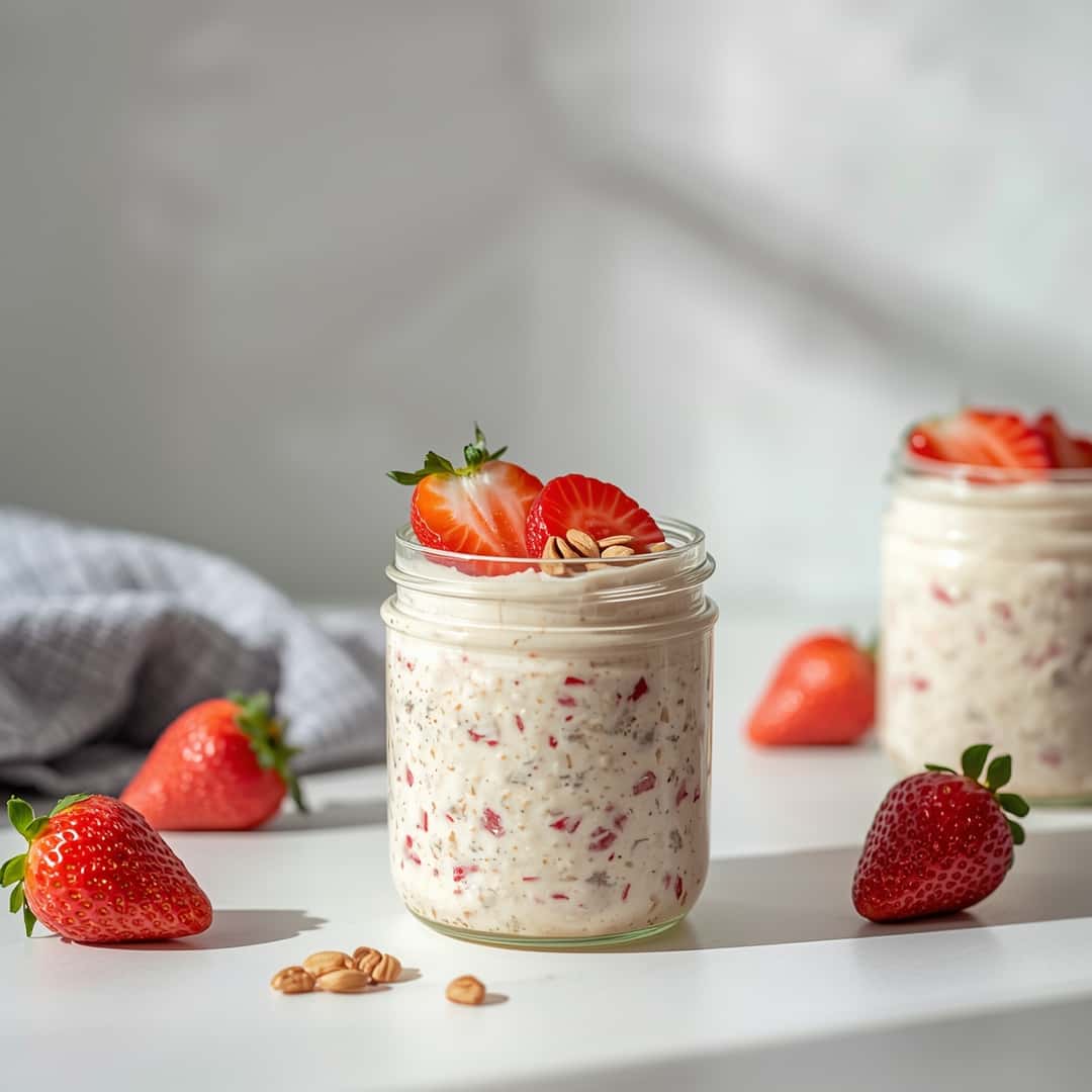 Strawberry Overnight Oats Protein