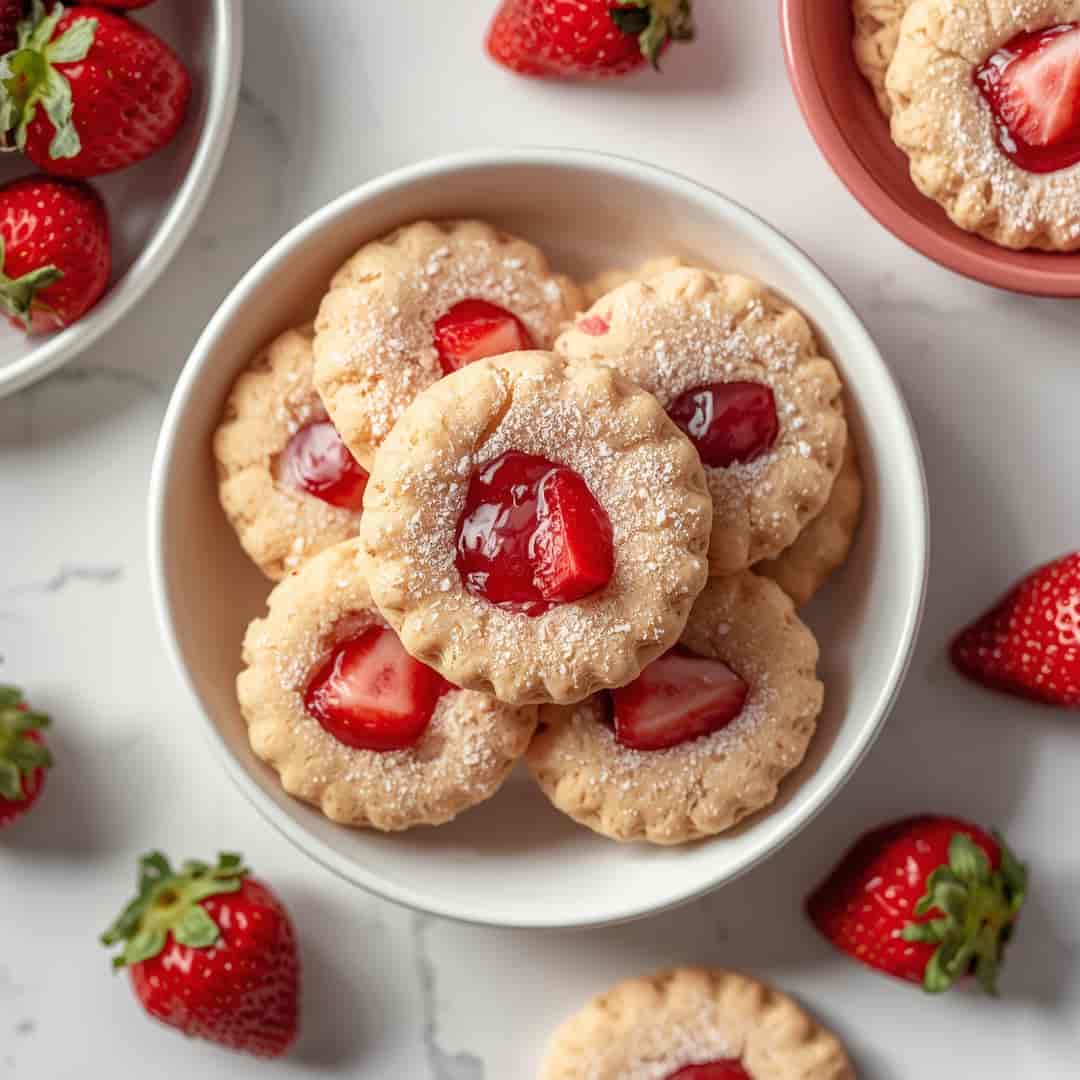 Strawberry Shortbread Cookies