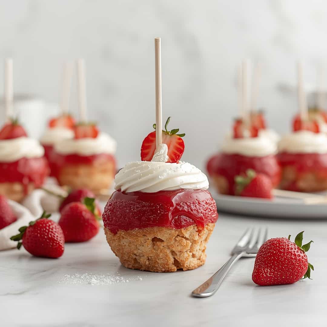 Strawberry Shortcake Candy Apples