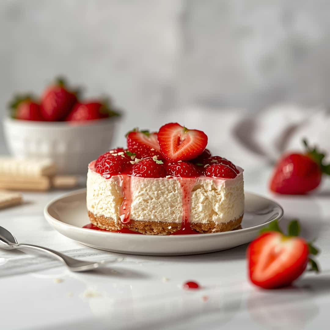 Strawberry Shortcake Cheesecake 2 Strawberry Shortcake Cheesecake