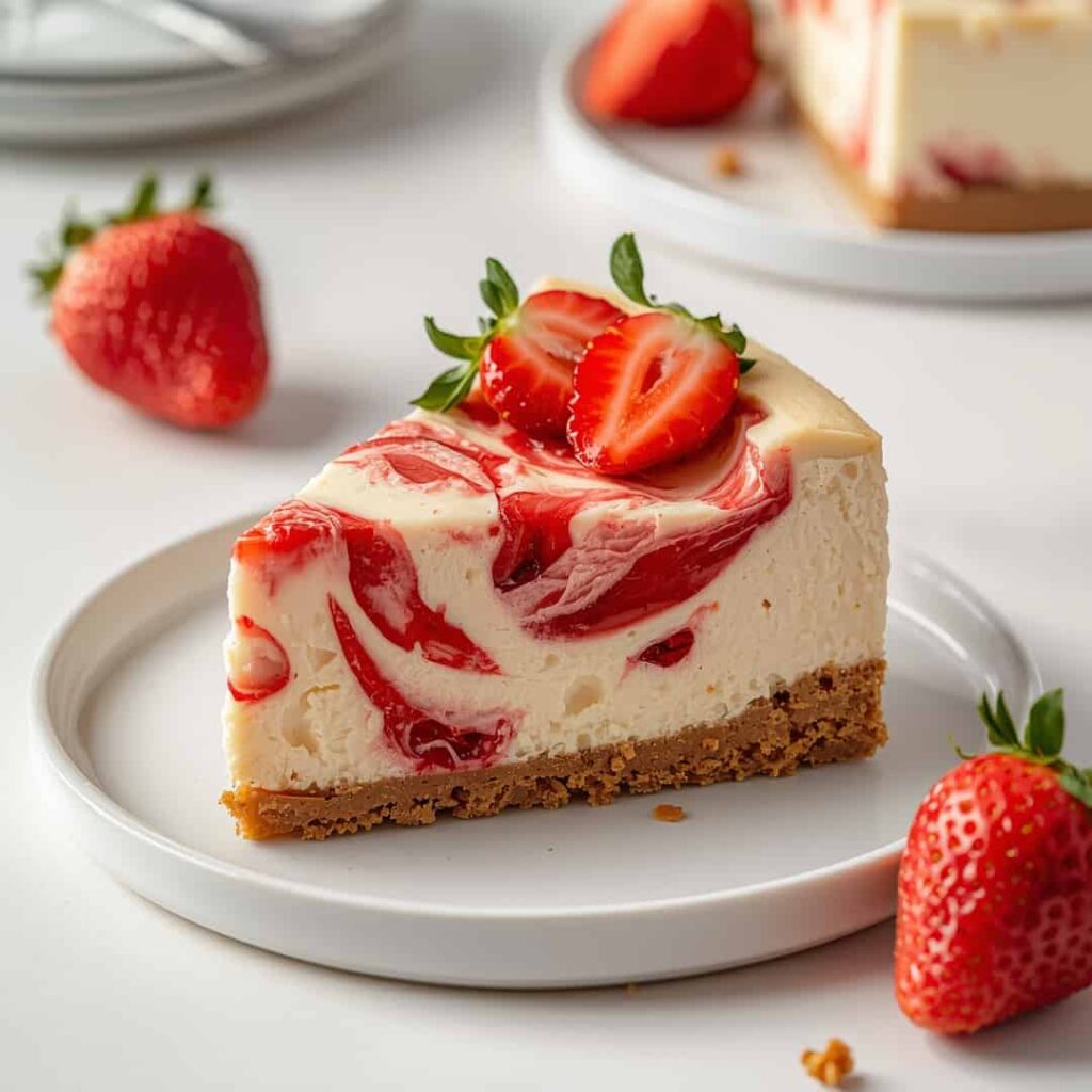 Strawberry Swirl Cheesecake