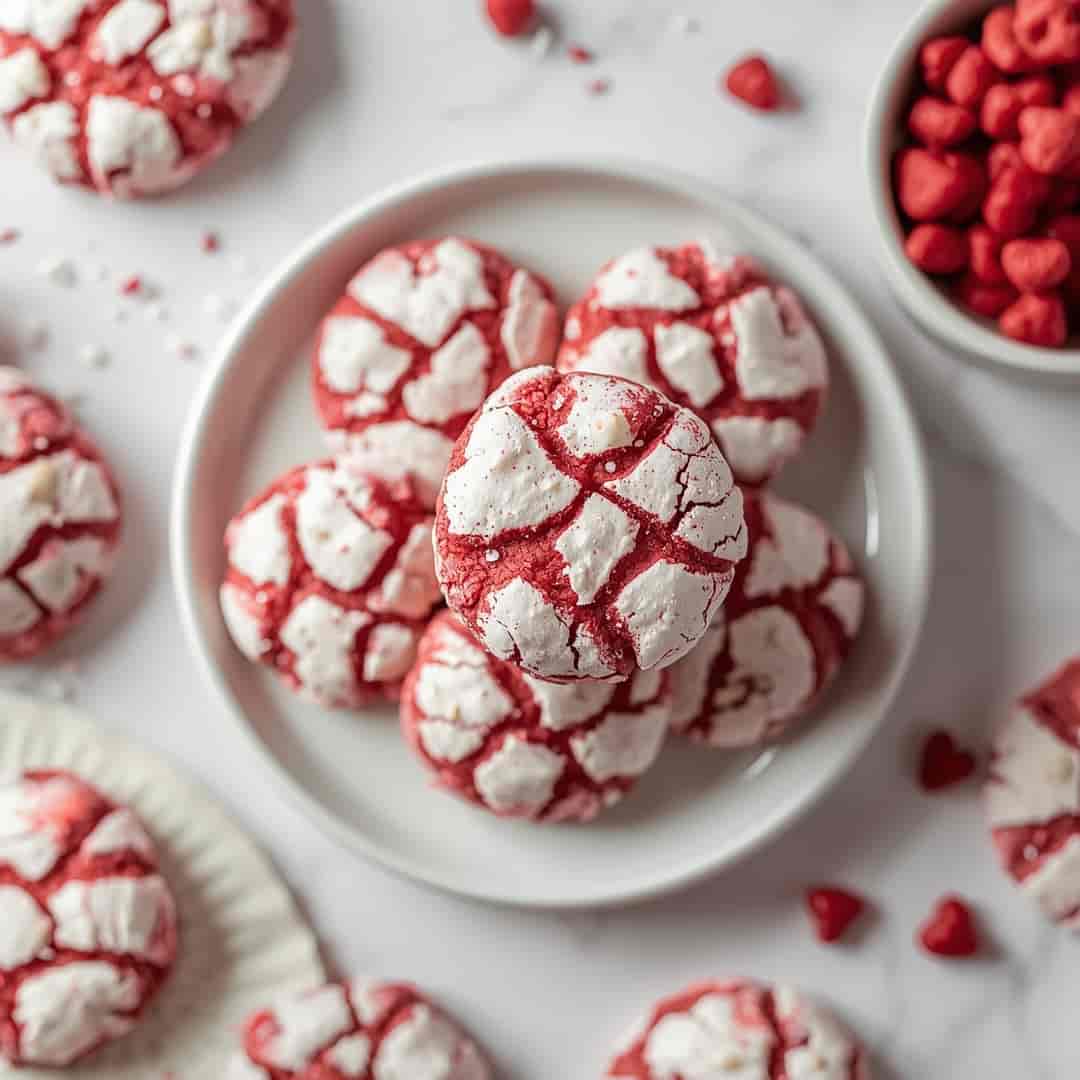 Valentine Crinkle Cookies