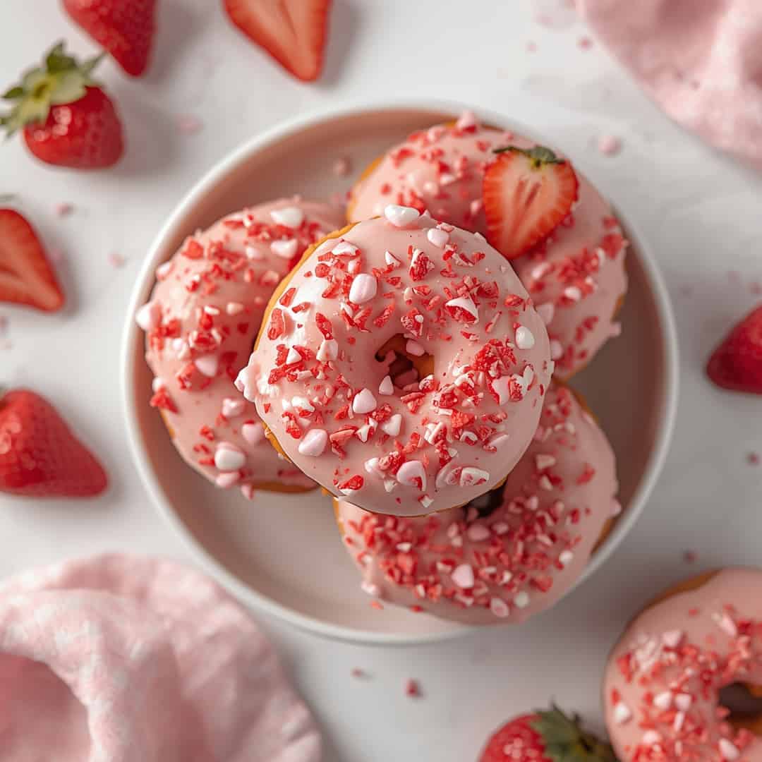 Valentine's Day Strawberry Donuts