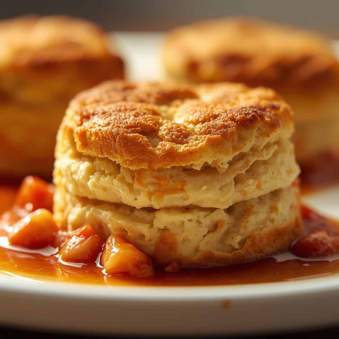 Warm Breakfast Casserole with Biscuits