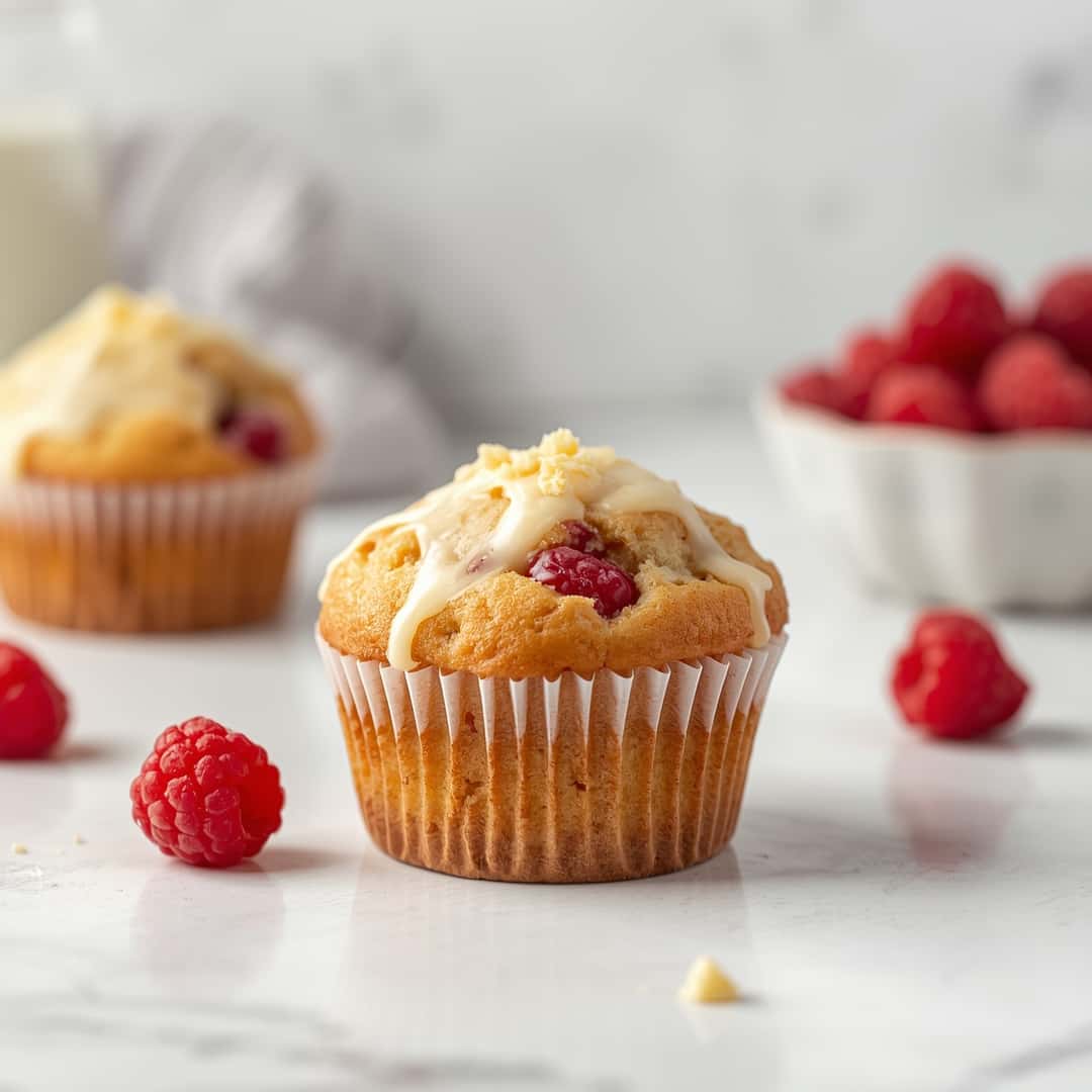White Chocolate Raspberry Muffins 2 White Chocolate Raspberry Muffins