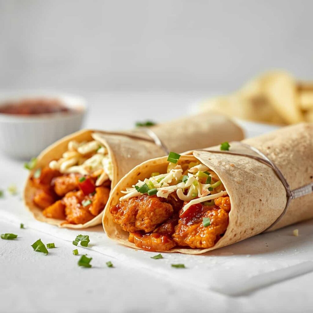 BBQ Chicken Coleslaw Wraps