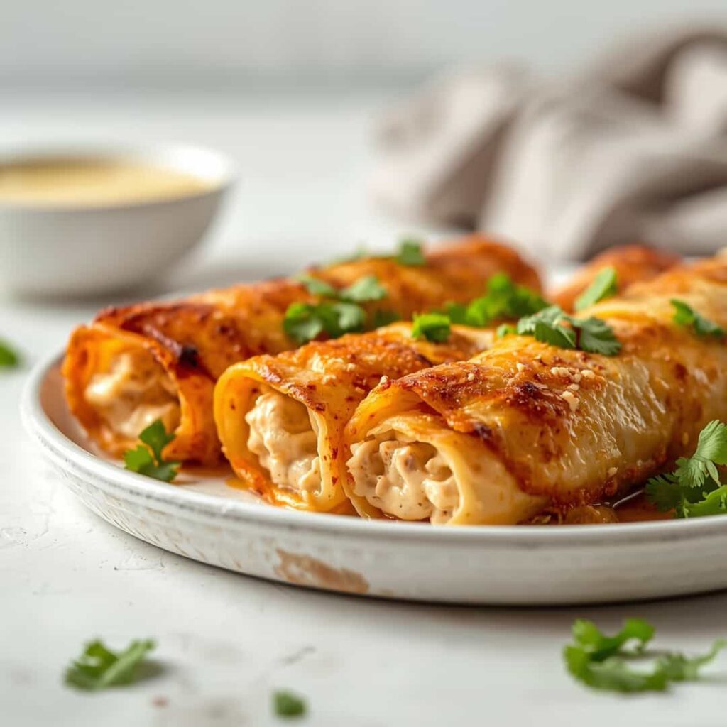 Baked Cream Cheese Chicken Taquitos