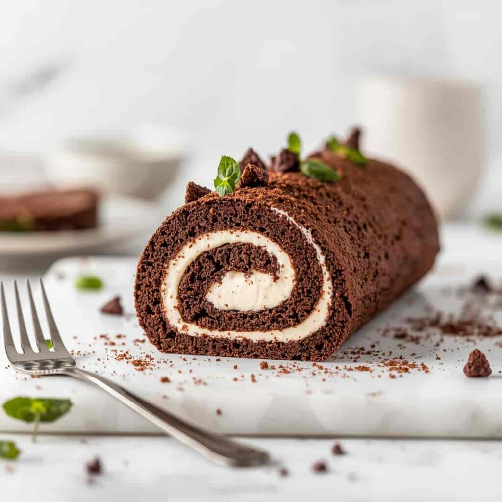 Best Ever Chocolate Swiss Roll Cake