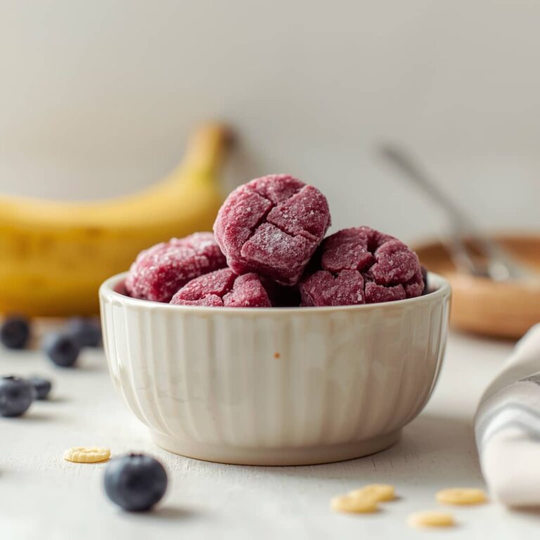 View of Blueberry Banana Frozen Dog Treats