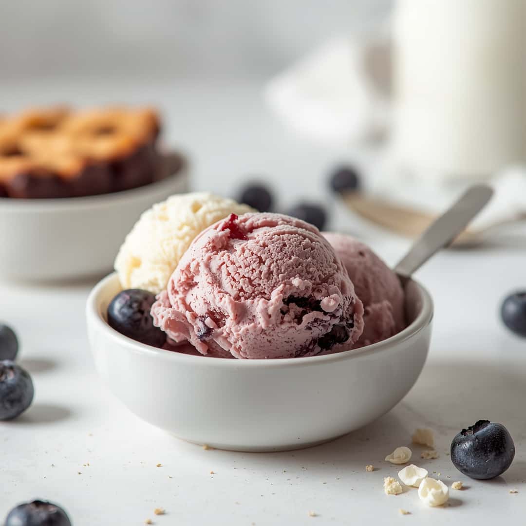 Blueberry Pie No Churn Ice Cream