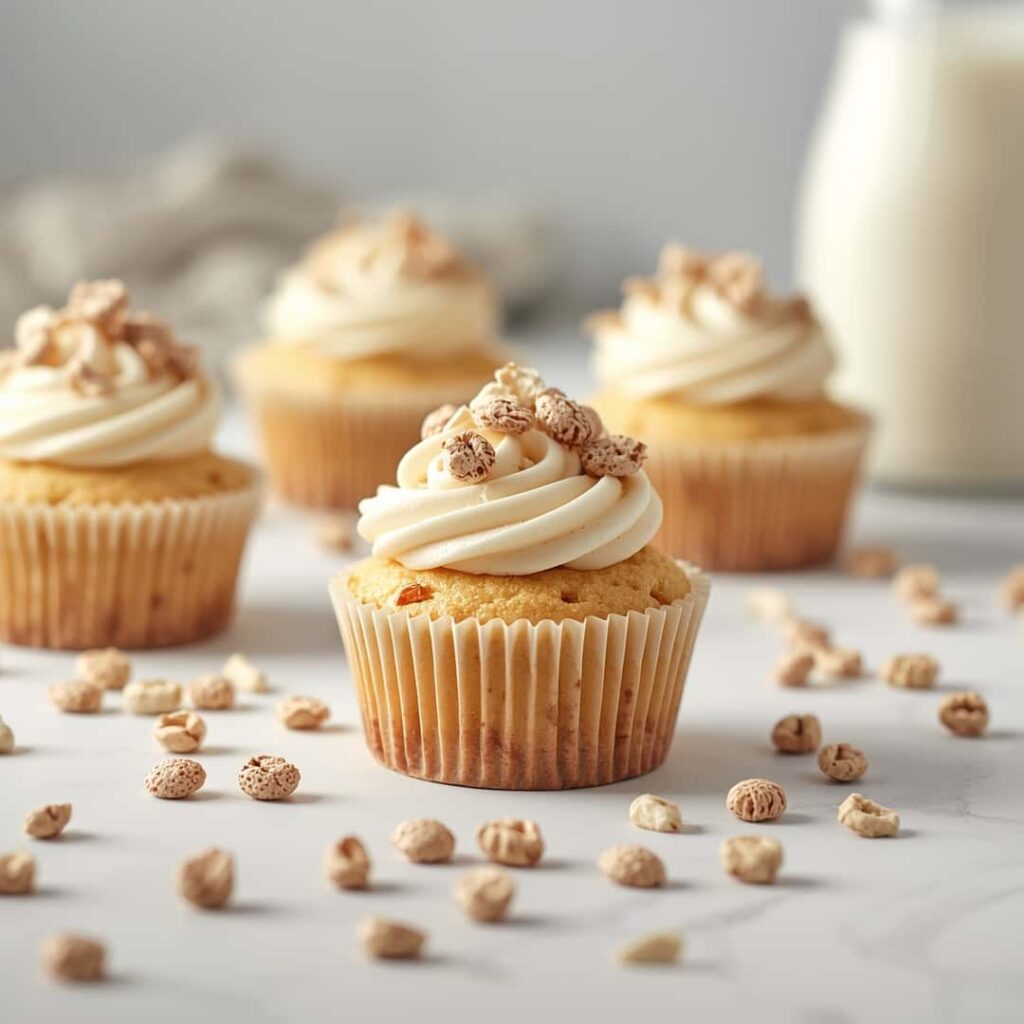 Cereal and Milk Cupcakes