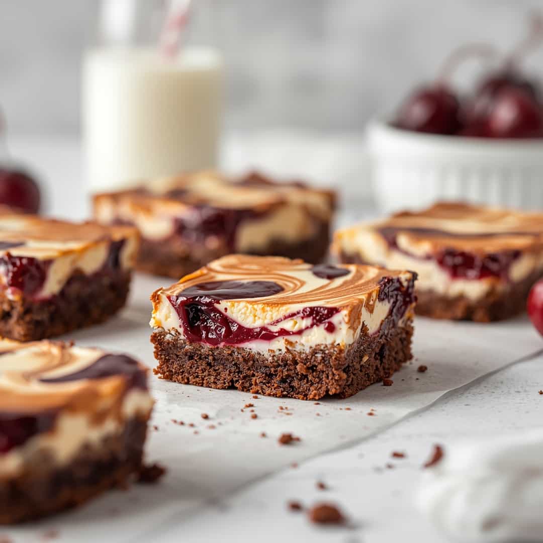 Cherry Cheesecake Swirl Brownies 2 Cherry Cheesecake Swirl Brownies
