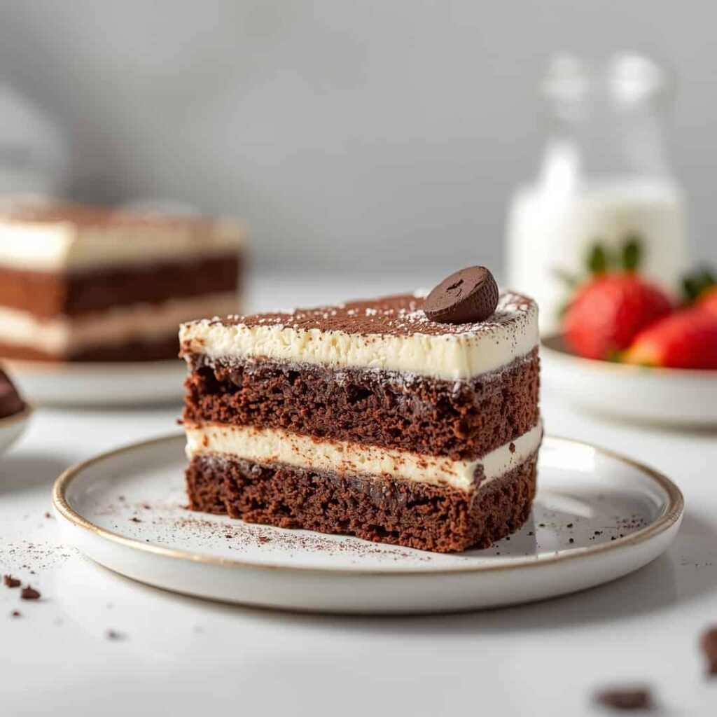 Chocolate Vanilla Tuxedo Cake