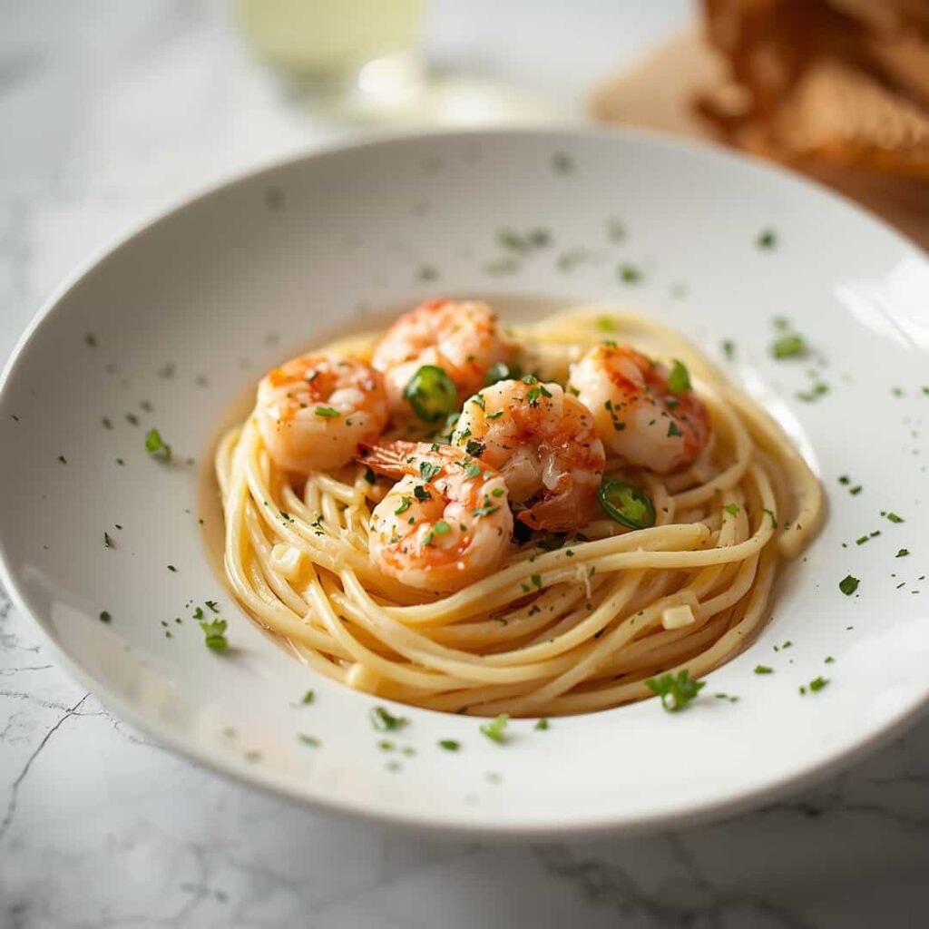 Creamy Garlic Shrimp Pasta