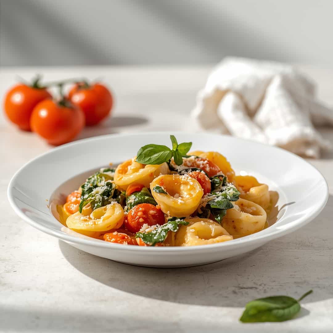 Creamy Spinach Tomato Tortellini 2 Creamy Spinach Tomato Tortellini