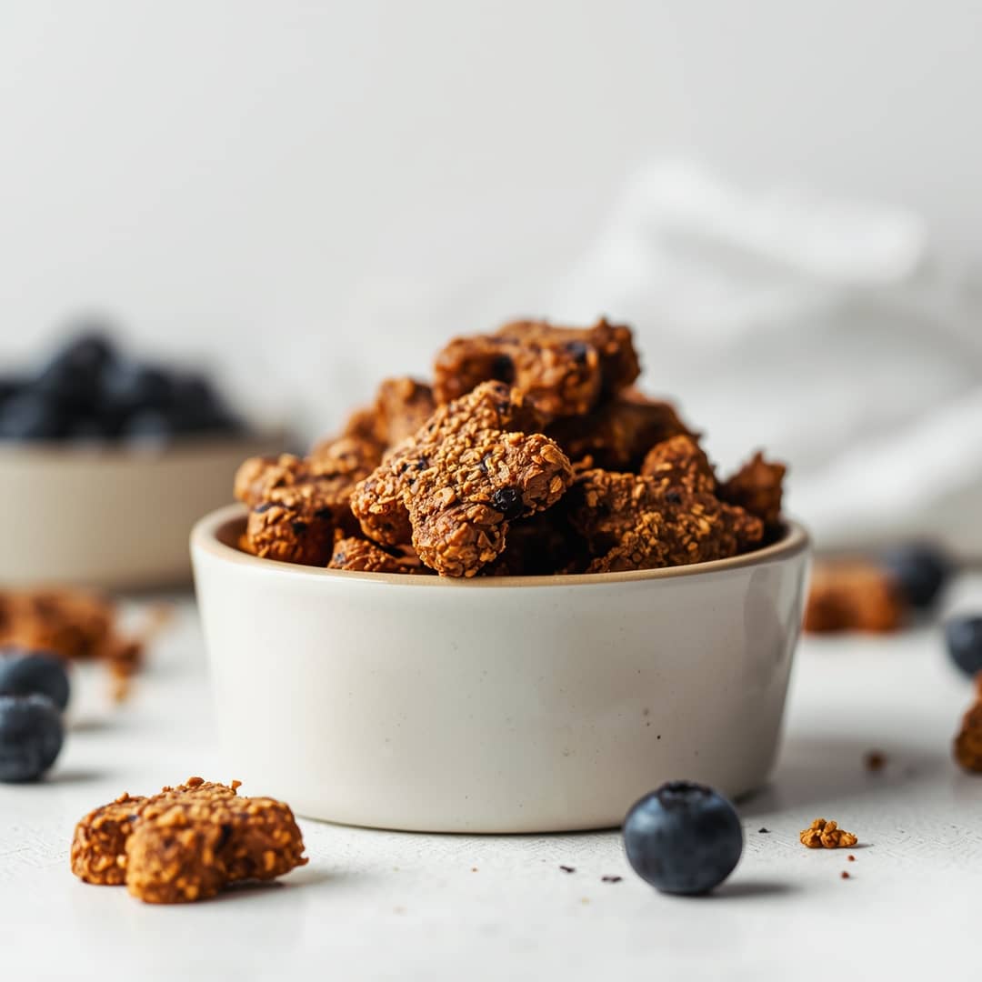Crunchy Homemade Blueberry Dog Treats