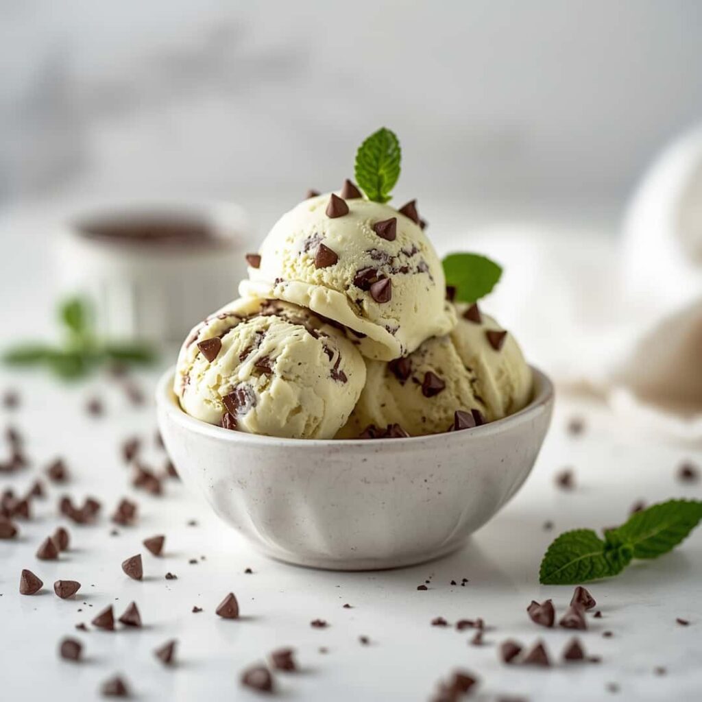 Dairy Free Mint Chocolate Chip Ice Cream