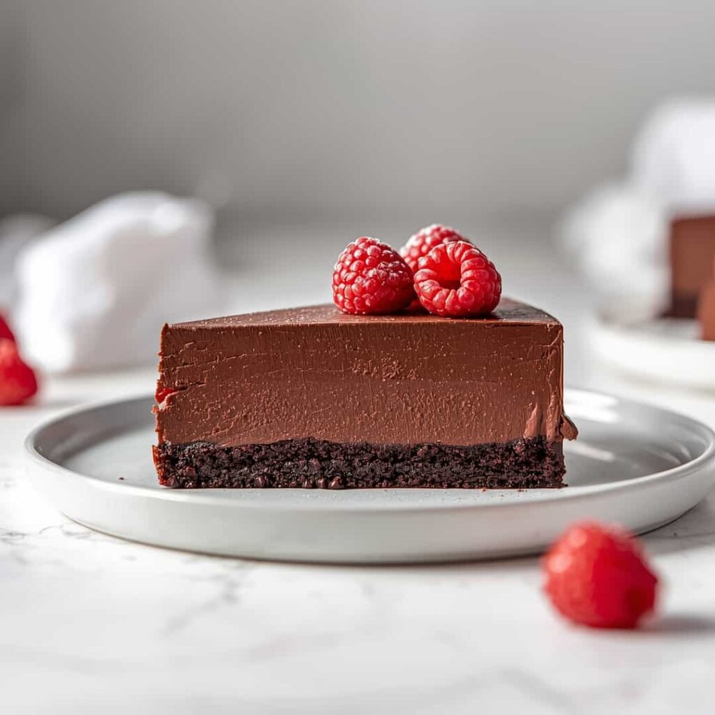 Dark Chocolate Raspberry Mousse Cake