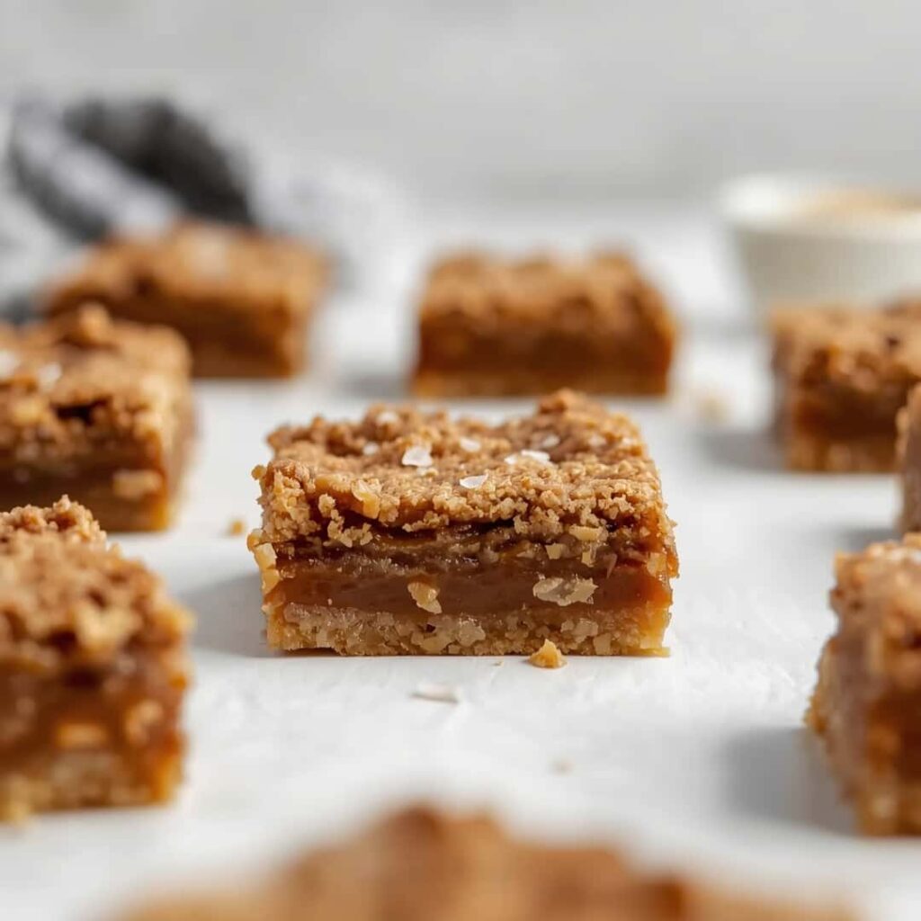 Decadent Gluten-Free Salted Caramel Crumb Bars