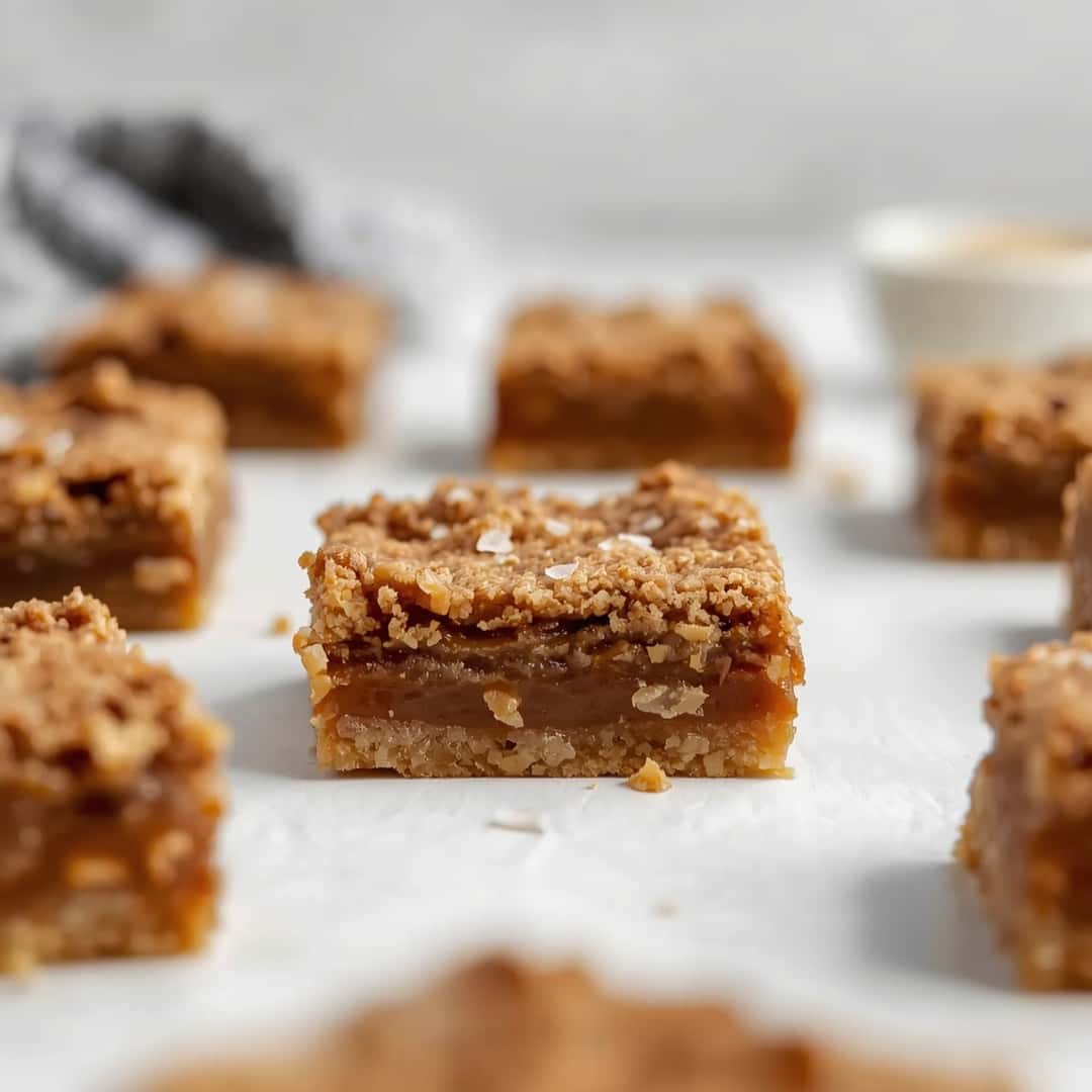 Decadent Gluten-Free Salted Caramel Crumb Bars