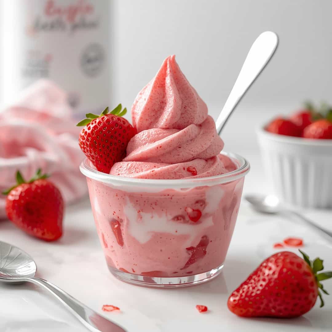 Delicious Ninja Creami Strawberry Frozen Yogurt