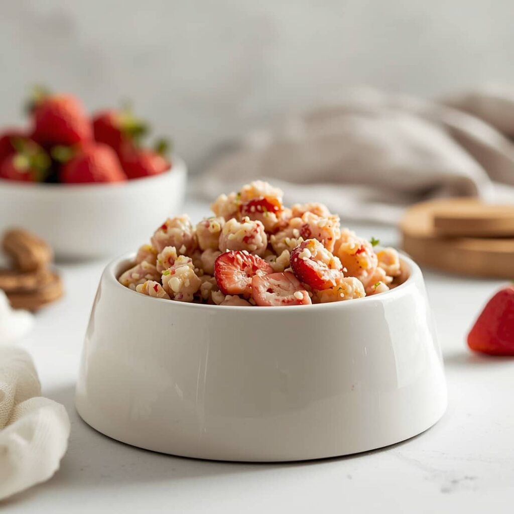 Delicious Strawberry Crackle Salad for dogs