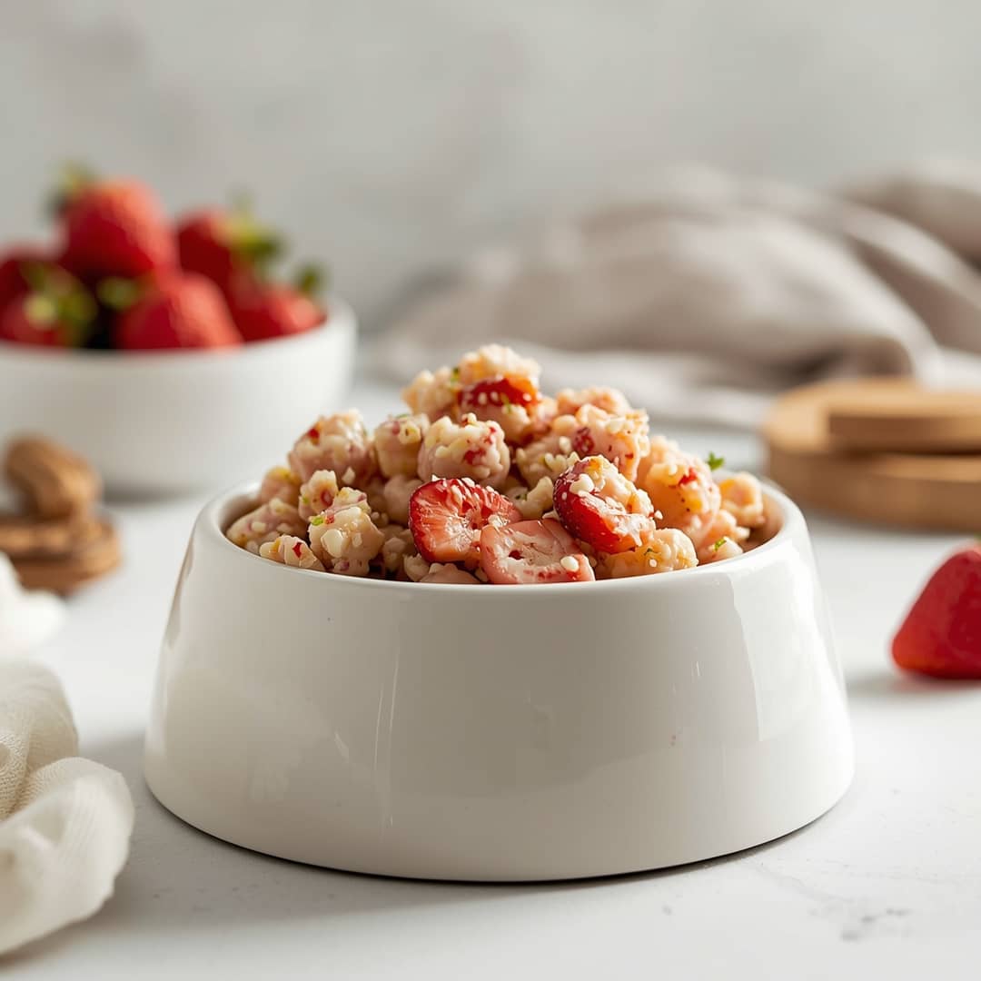 Delicious Strawberry Crackle Salad for dogs