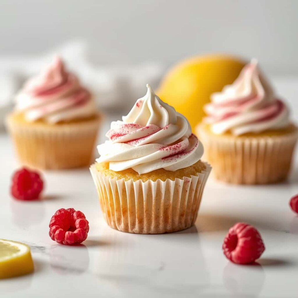 Easy Lemon Raspberry Swirl Cupcakes