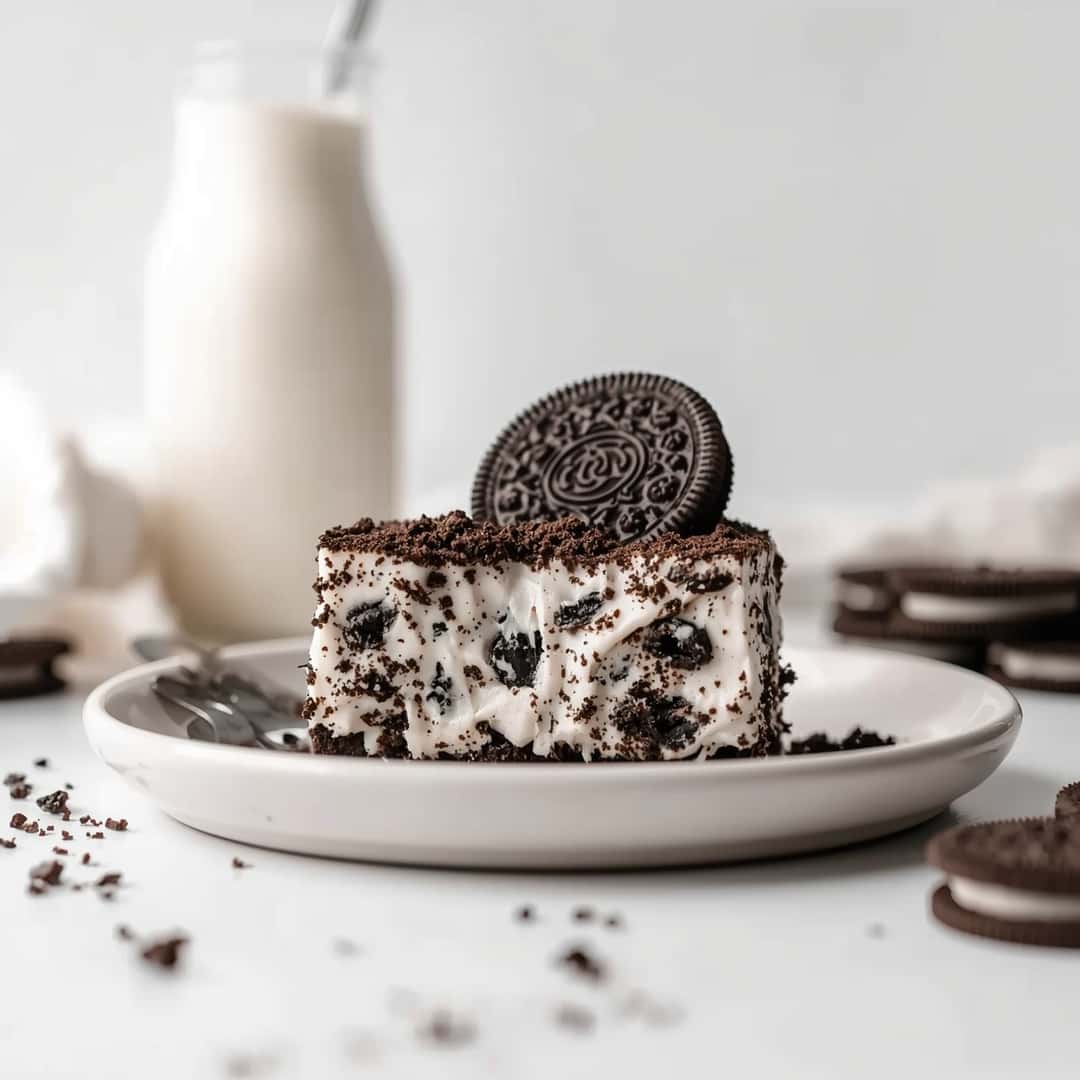 Easy Oreo Poke Cake