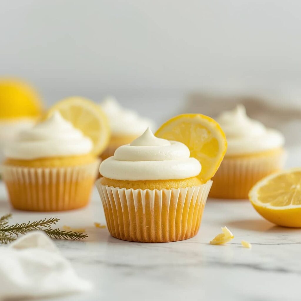 Fluffiest Lemon Cupcakes