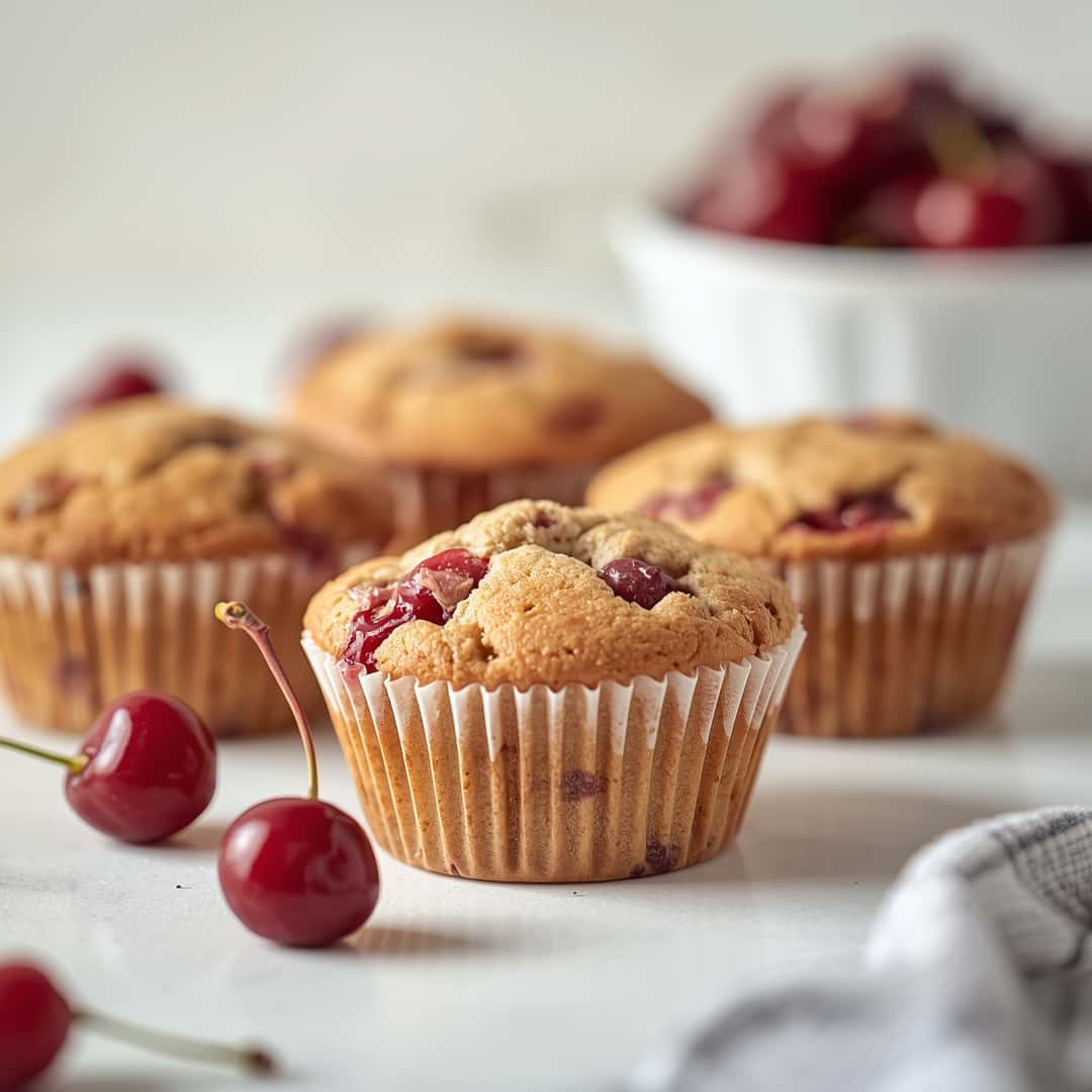Fresh Cherry Muffins